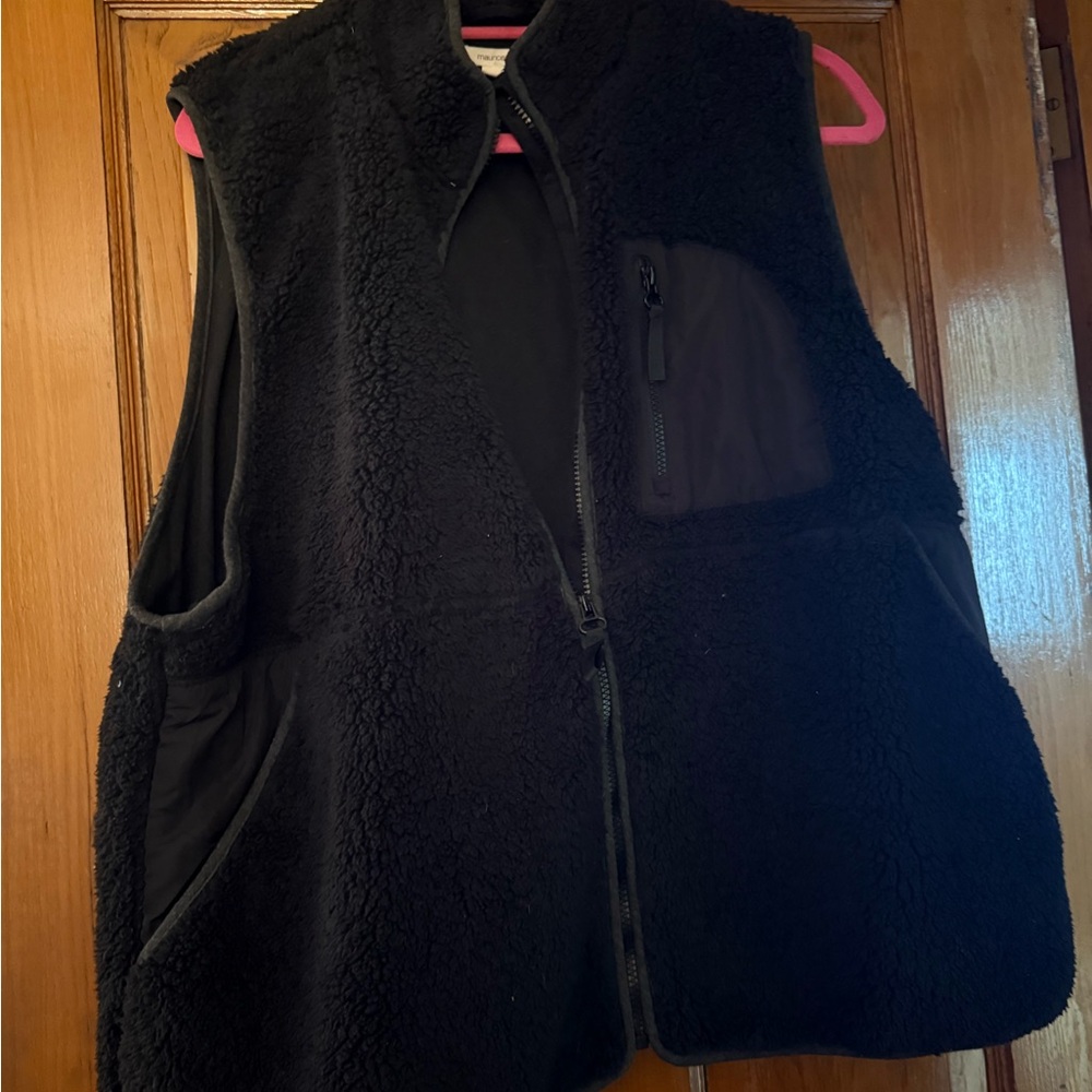 Maurices Black Fleece Outerwear